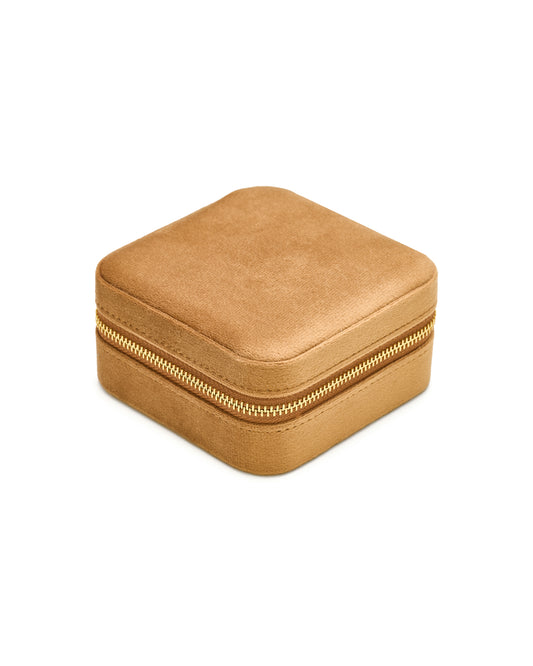 VELVET JEWELRY BOX col. nougat, directly orderable - 5 pieces