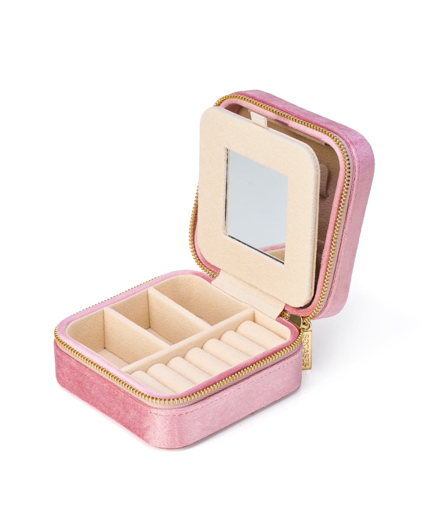 VELVET JEWELRY BOX col. ice pink, directly orderable - 5 pieces