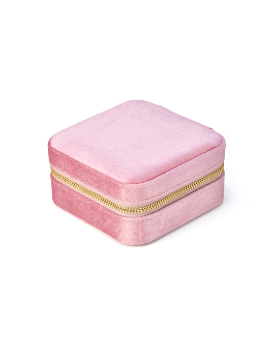 VELVET JEWELRY BOX col. ice pink, directly orderable - 5 pieces