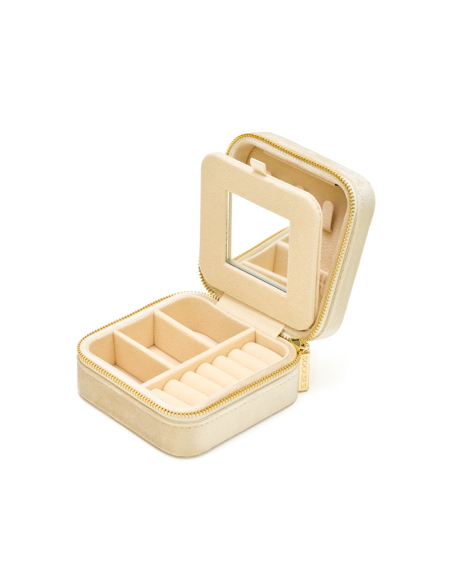 VELVET JEWELRY BOX col. pear sorbet, directly orderable - 5 pieces