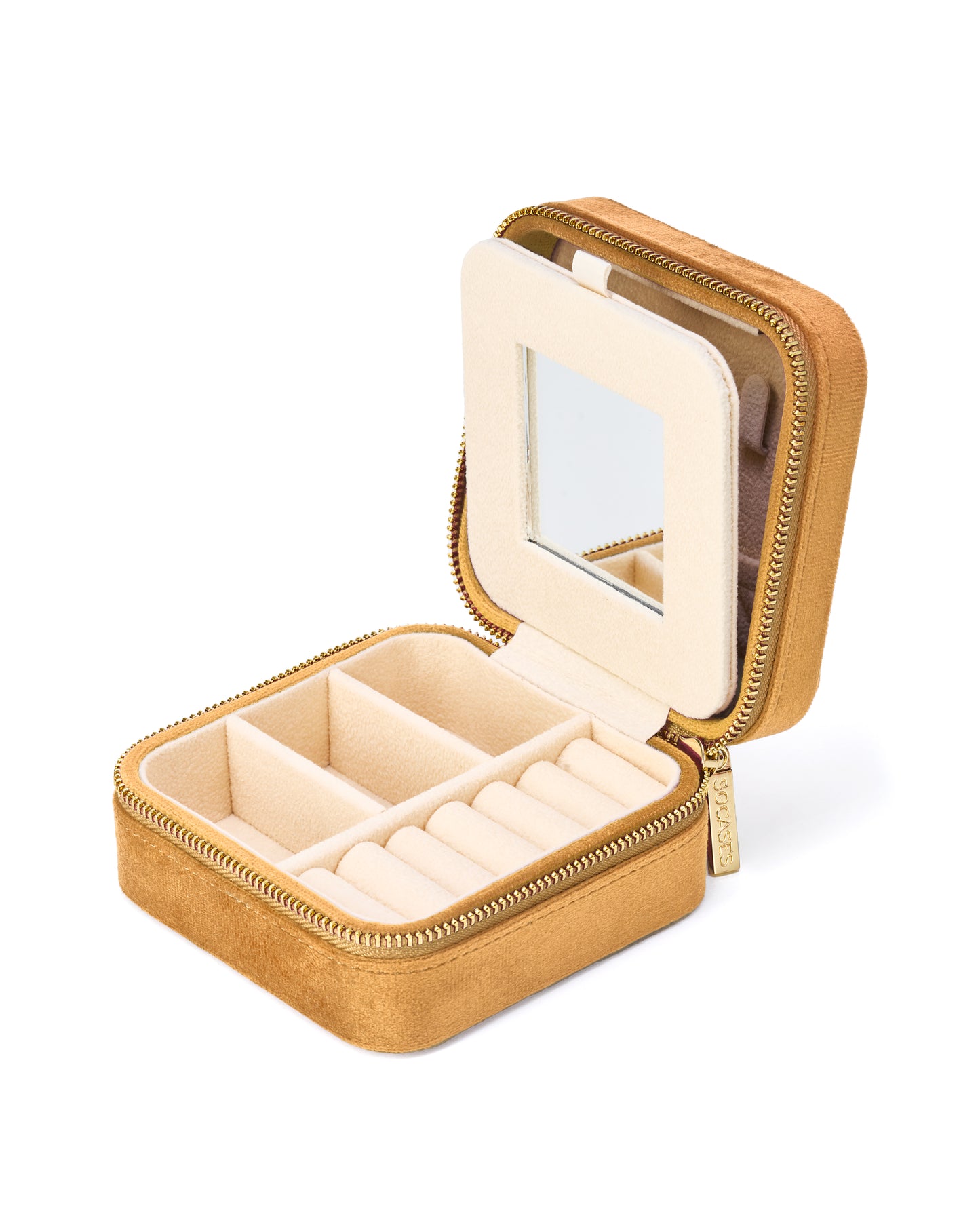 VELVET JEWELRY BOX col. toast, directly orderable - 5 pieces