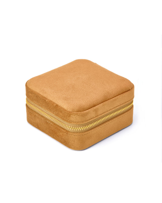 VELVET JEWELRY BOX col. toast, directly orderable - 5 pieces